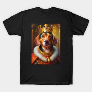 Sausage Dog Pet Portrait Art T-Shirt